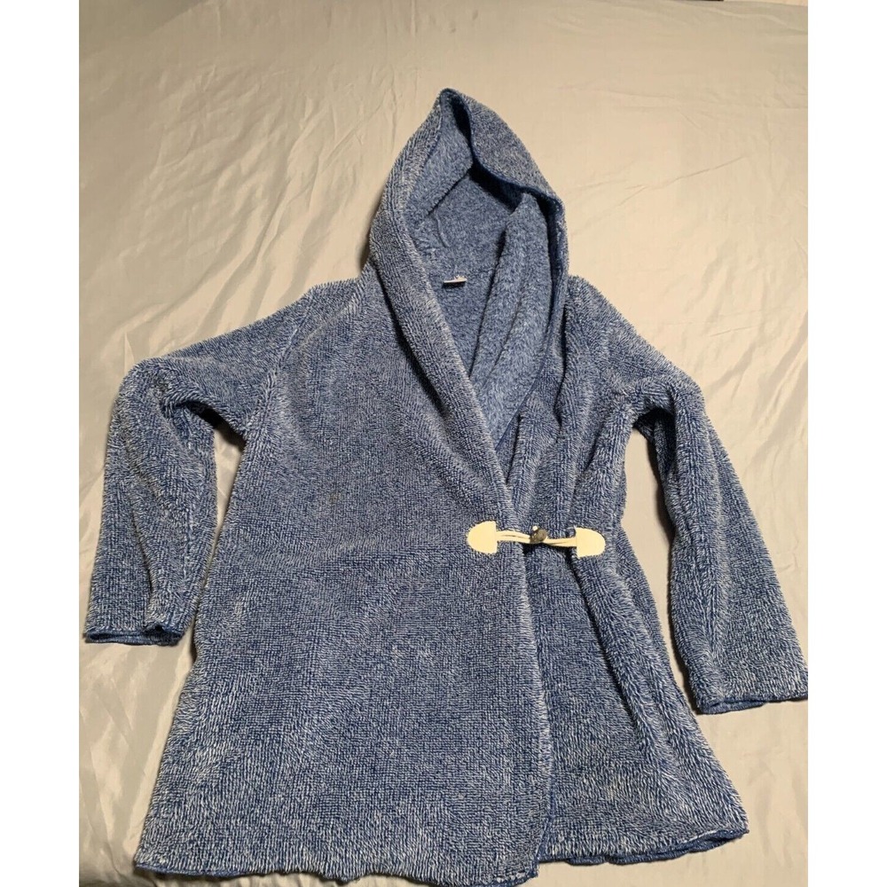 Jasmine & Ginger Jacket Small Purple Faux Fur Open Hooded Sherpa Oversized Soft